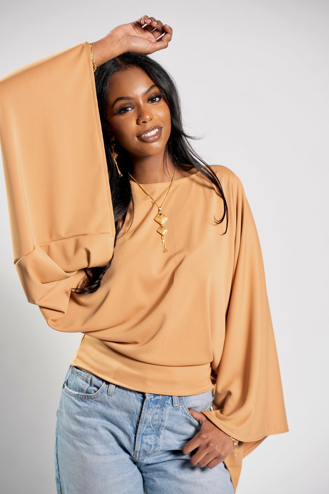 NEAPOLITAN- Multicolor Wide Sleeve Top – NURA LAIN