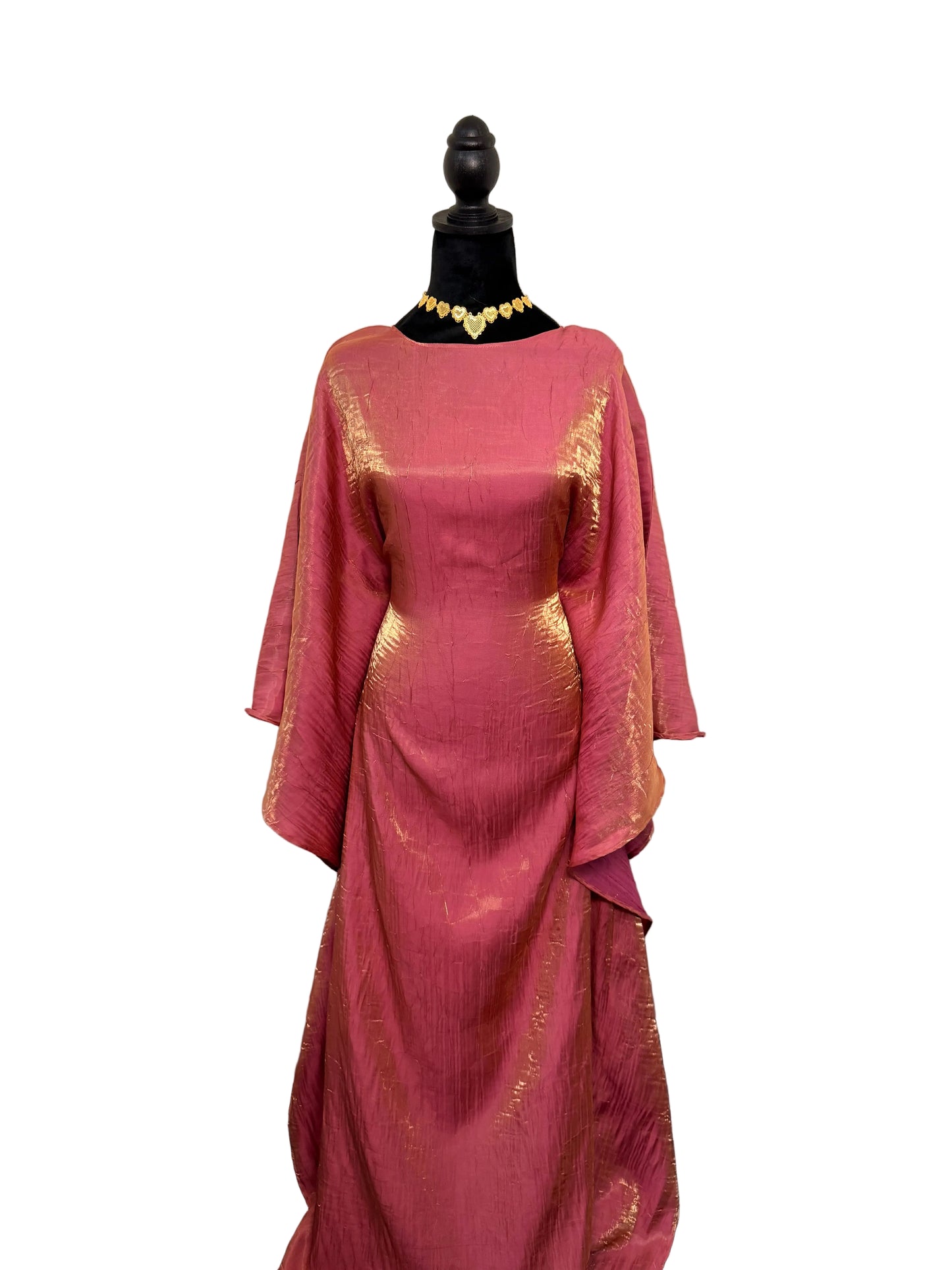 Shimmer Pink Waterfall Dress Set